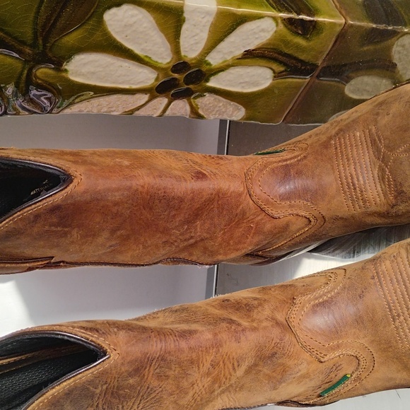 DAN POST Brown Leather Waterproof Cowboy Boots - Picture 6 of 15